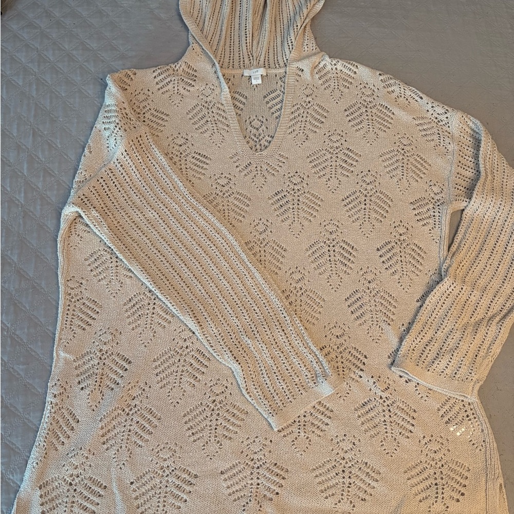 J. Jill Cream V-Neck Women's Sweater